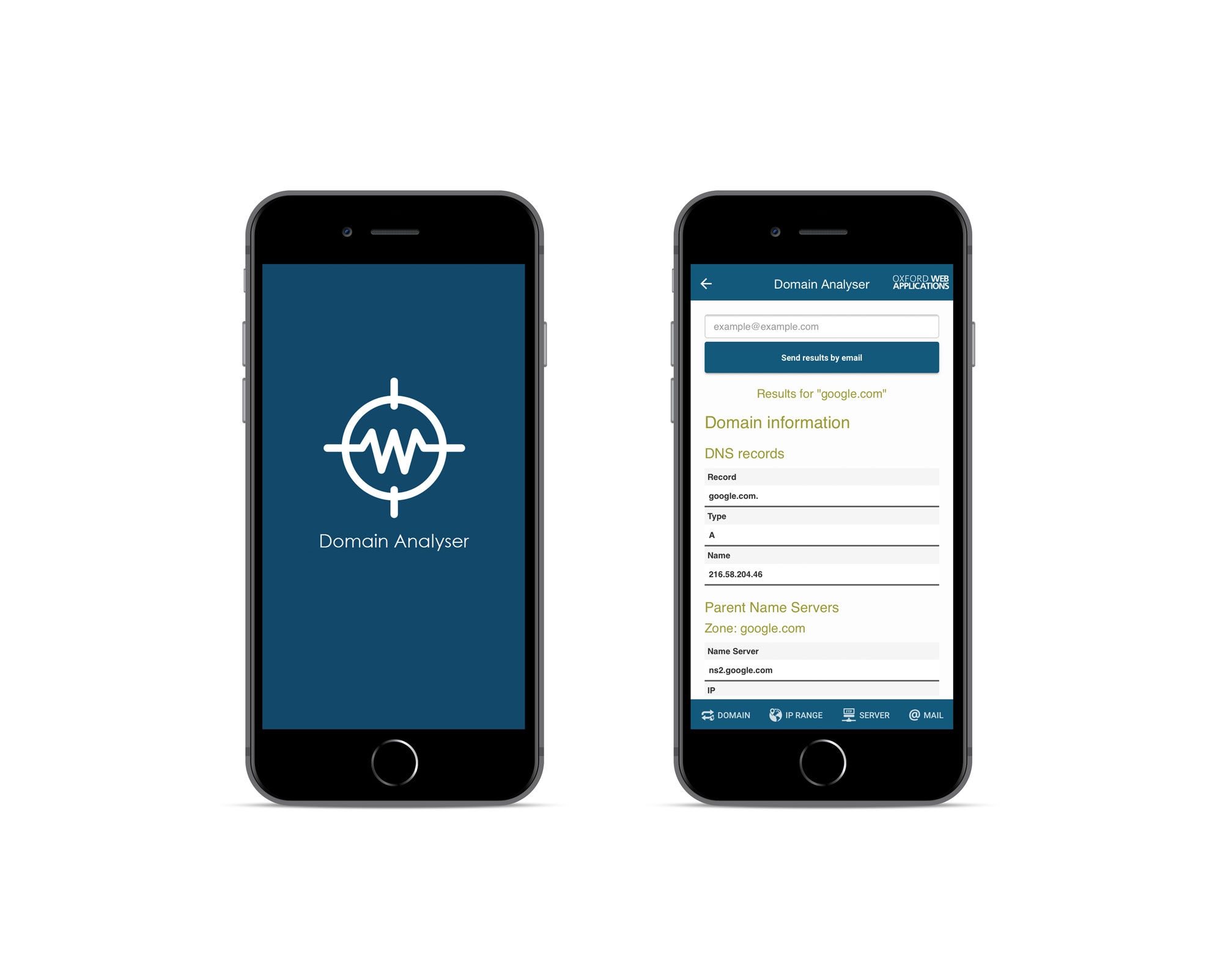 Domain Analyser Iphone